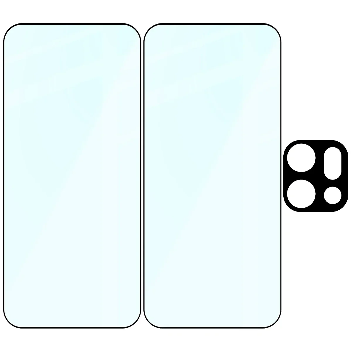 Gehärtetes Glas - 2 Stück + Kameraschutz für Oppo Find X9 Pro, Bizon Glass Edge Pack, Schwarz - Image 6
