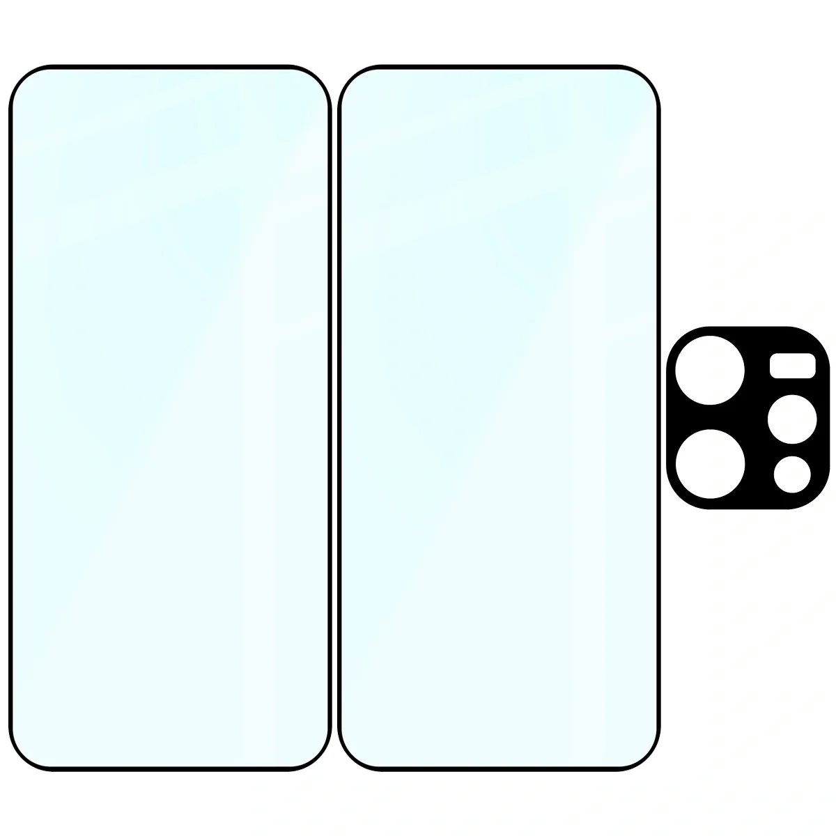 Gehärtetes Glas - 2 Stück + Kameraschutz für Oppo Reno 15, Bizon Glass Edge Pack, Schwarz - Image 6