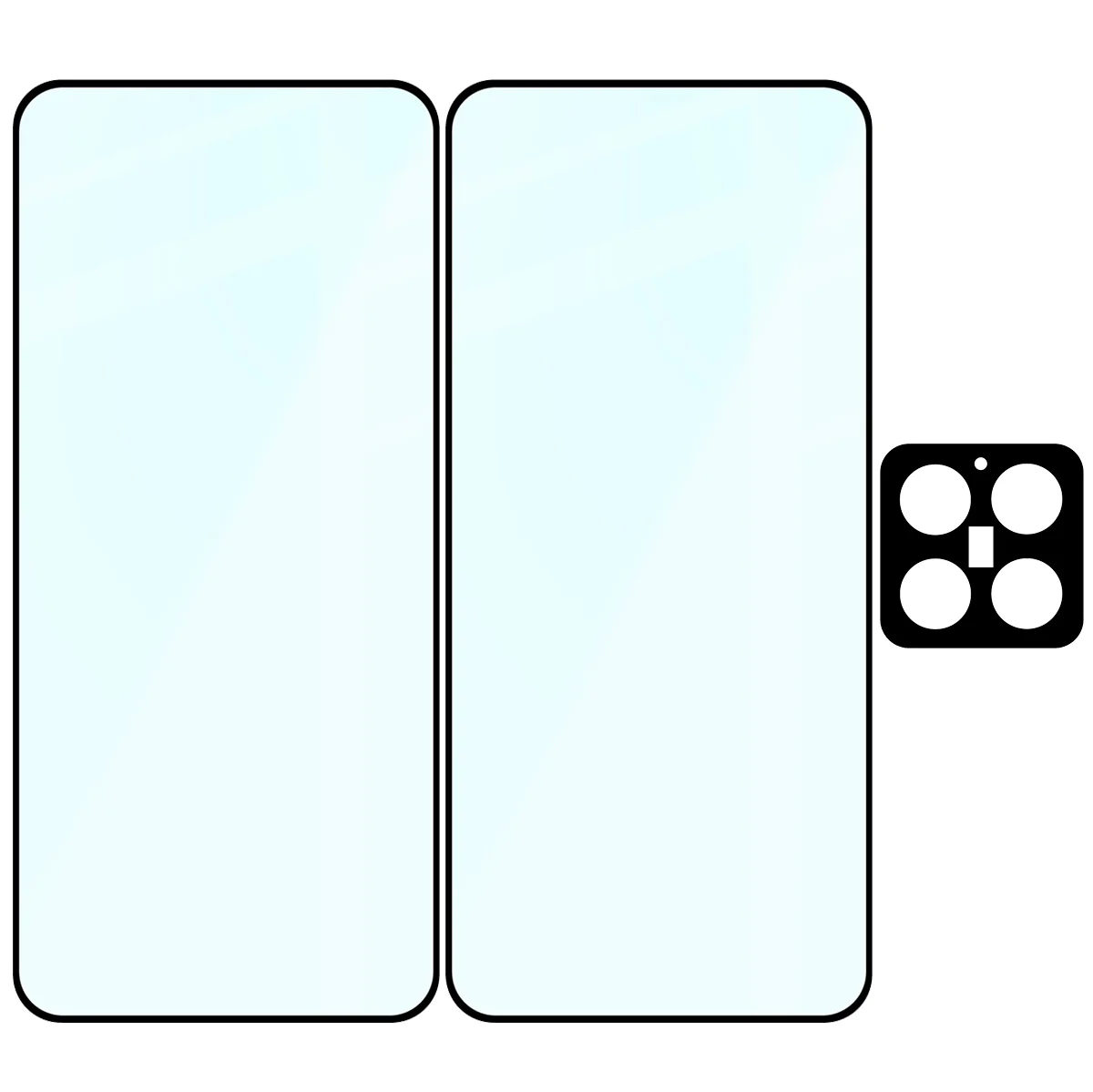 Gehärtetes Glas - 2 Stück + Kameraschutz für Xiaomi 15, Bizon Glass Edge Pack, Schwarz - Image 6