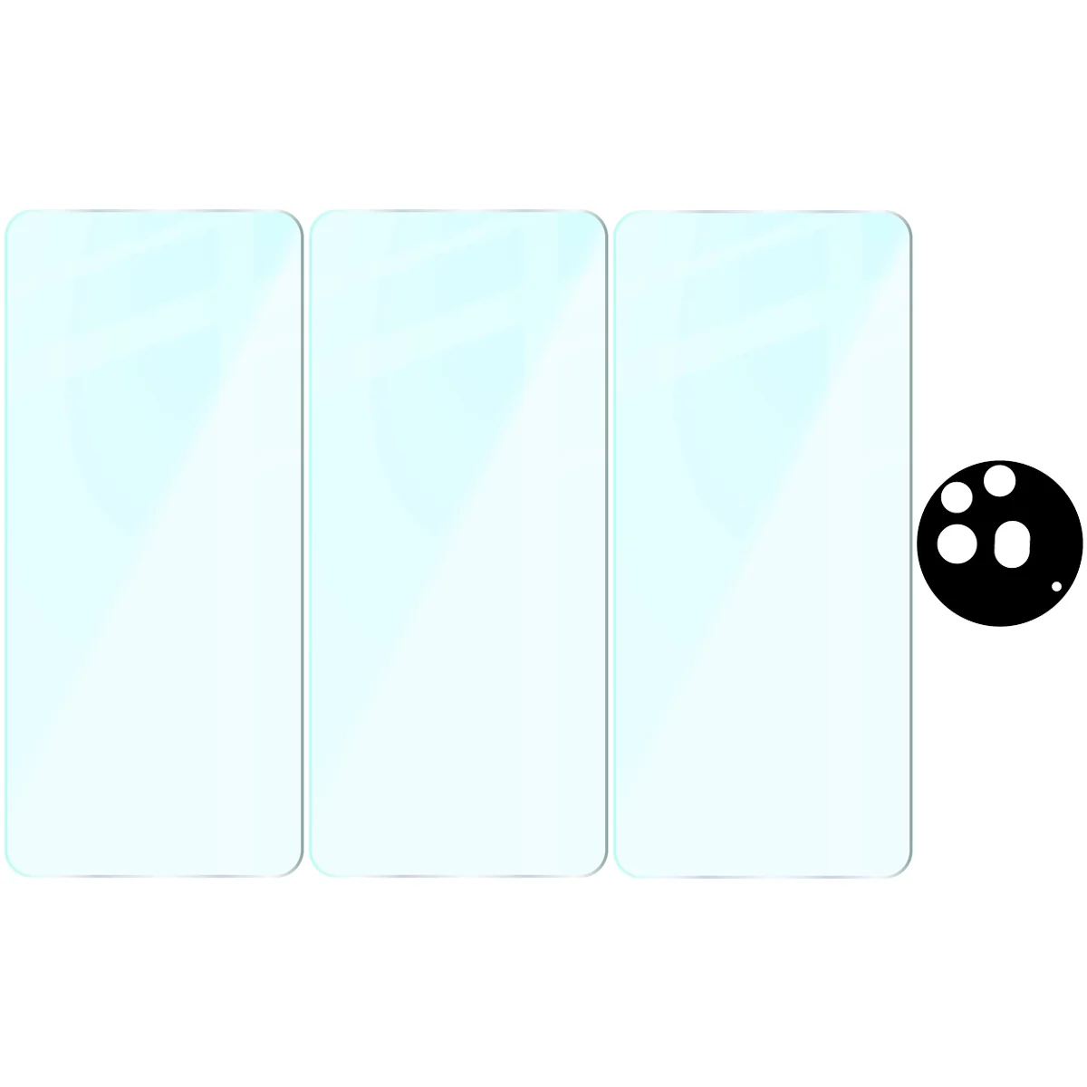 Gehärtetes Glas - 3 Stück + Kameraschutz für Nothing Phone (3a) Pro, Bizon Glass Clear Pack - Image 6