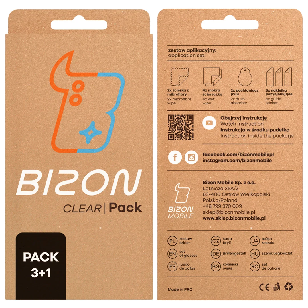 Gehärtetes Glas - 3 Stück + Kameraschutz für Sony Xperia 1 VII, Bizon Glass Clear Pack - Image 7