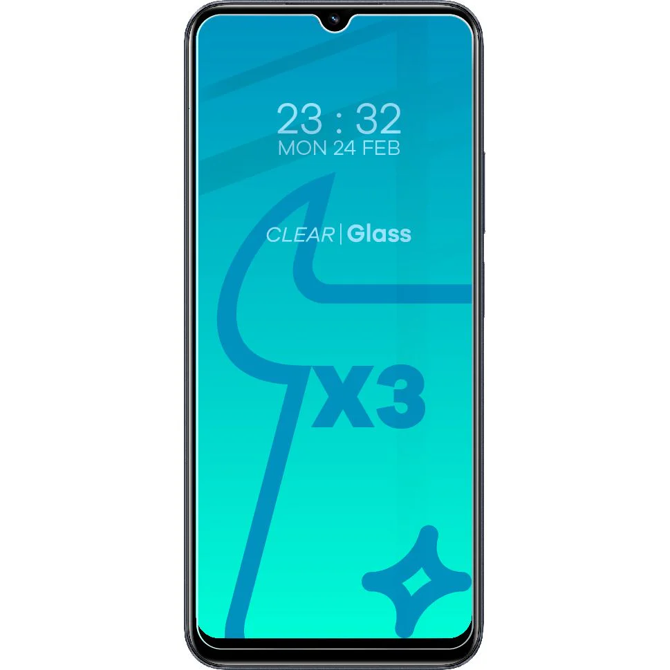 Gehärtetes Glas - 3 Stück + Kameraschutz, Realme C33, Bizon Glass Clear 2 Pack - Image 3