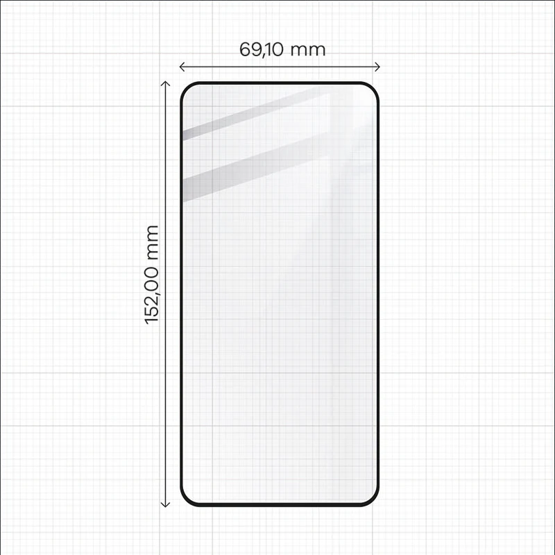 Gehärtetes Glas Bizon Glass Edge für Huawei P50, Schwarz - Image 2