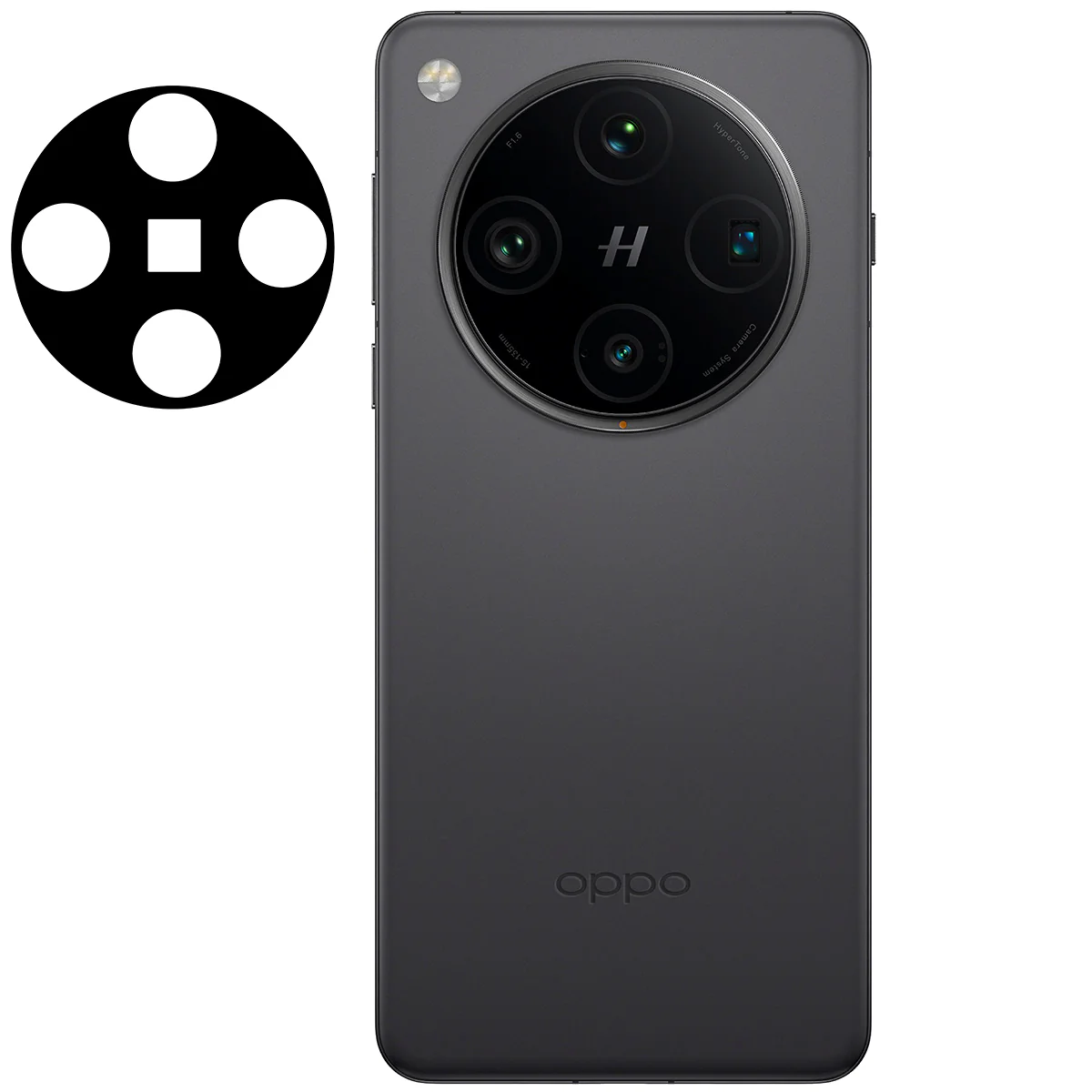 Gehärtetes Glas für die Kamera für Oppo Find X8 Pro, Bizon Glass Silk Lens, 2 Stück - Image 2