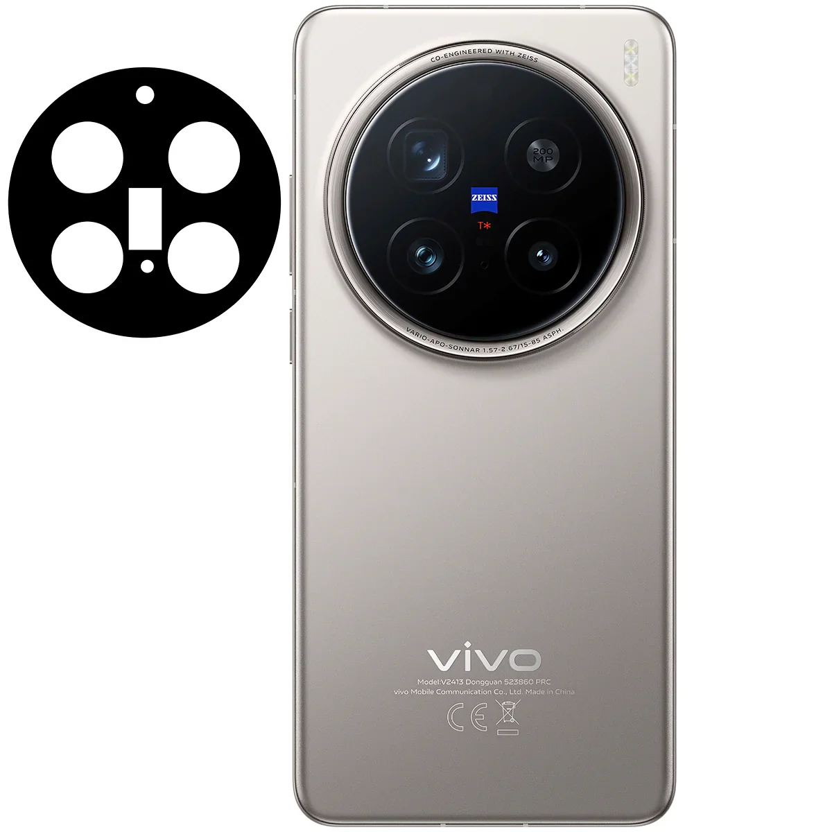 Gehärtetes Glas für die Kamera für Vivo X200 Pro, Bizon Glass Lens, 2 Stück - Image 2