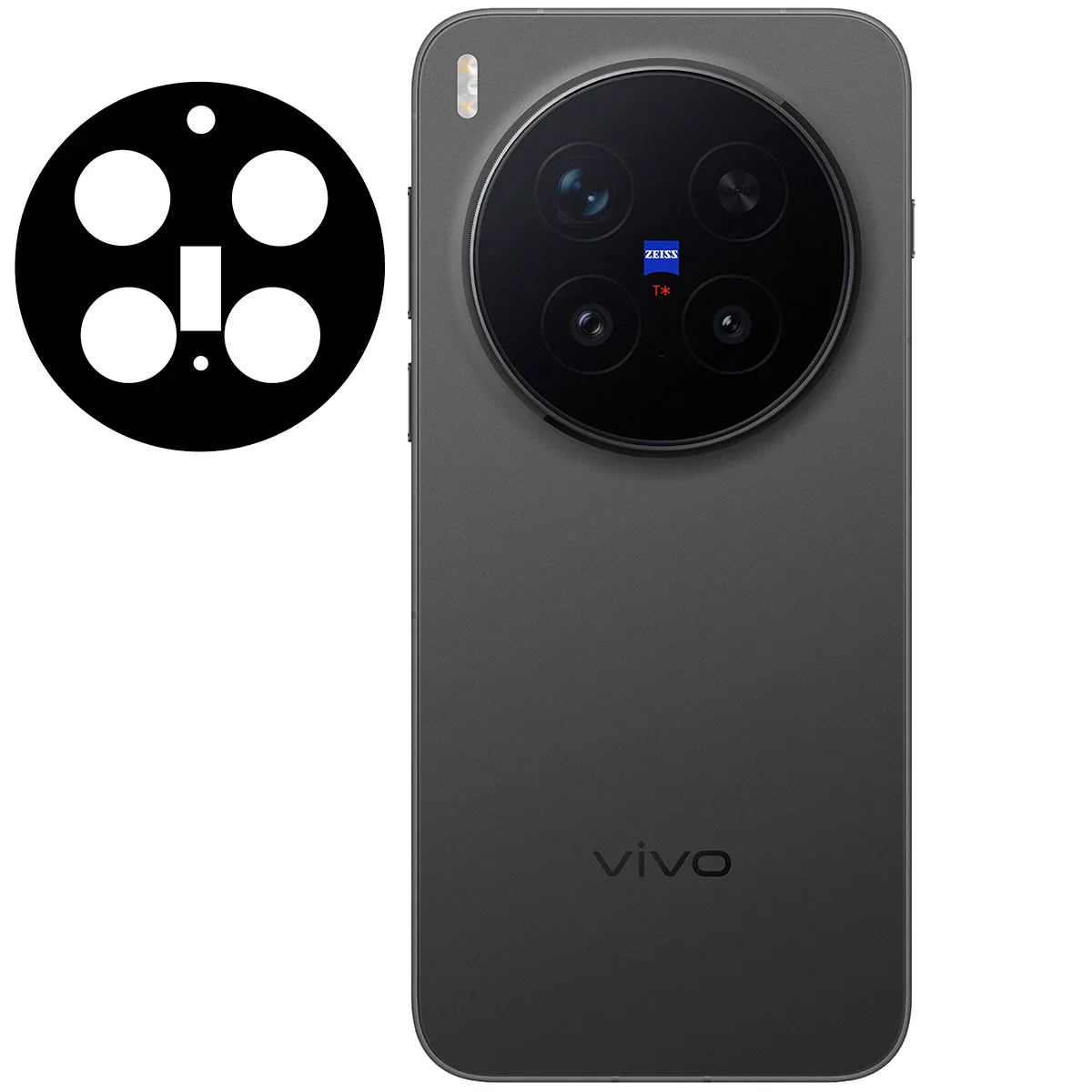 Gehärtetes Glas für die Kamera für Vivo X300 Pro, Bizon Glass Lens, 2 Stück - Image 2