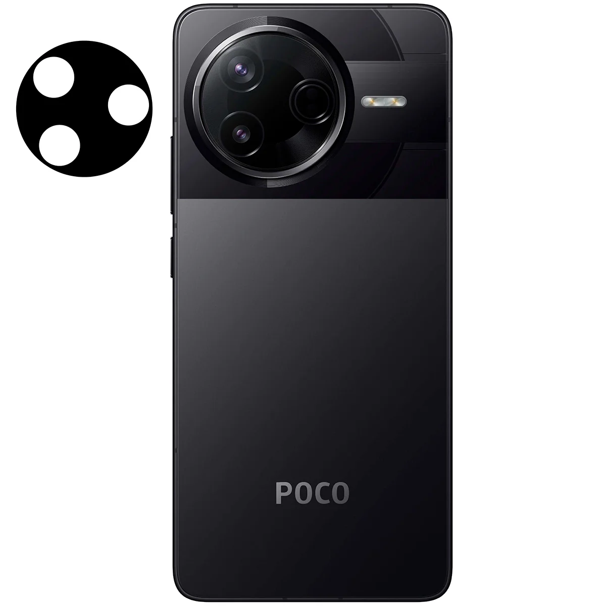 Gehärtetes Glas für die Kamera für Xiaomi Poco F7 Pro, Bizon Glass Silk Lens, 2 Stück - Image 2