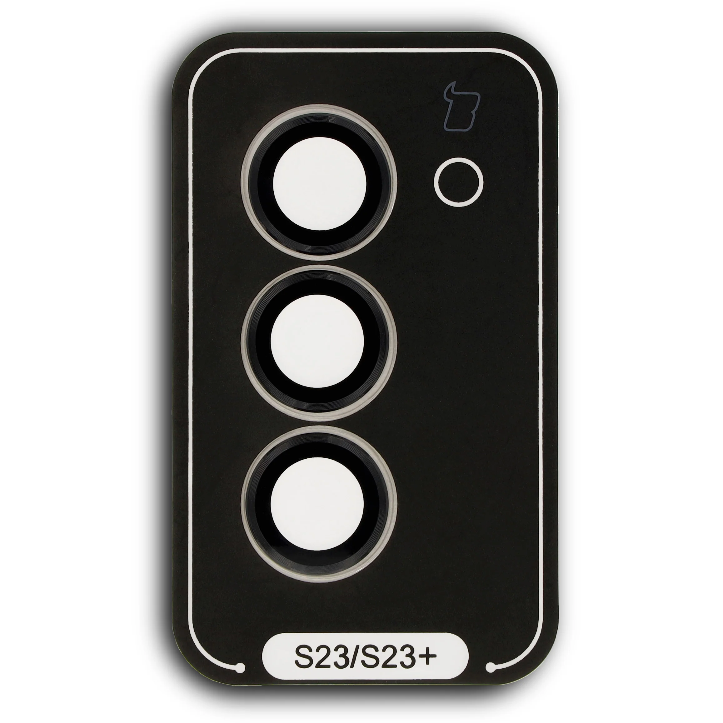 Gehärtetes Glas für die Kamera mit Applikator für Galaxy S23/S23 Plus, Bizon Glass Snap Lens, 1 Set, Schwarzer Rahmen - Image 2