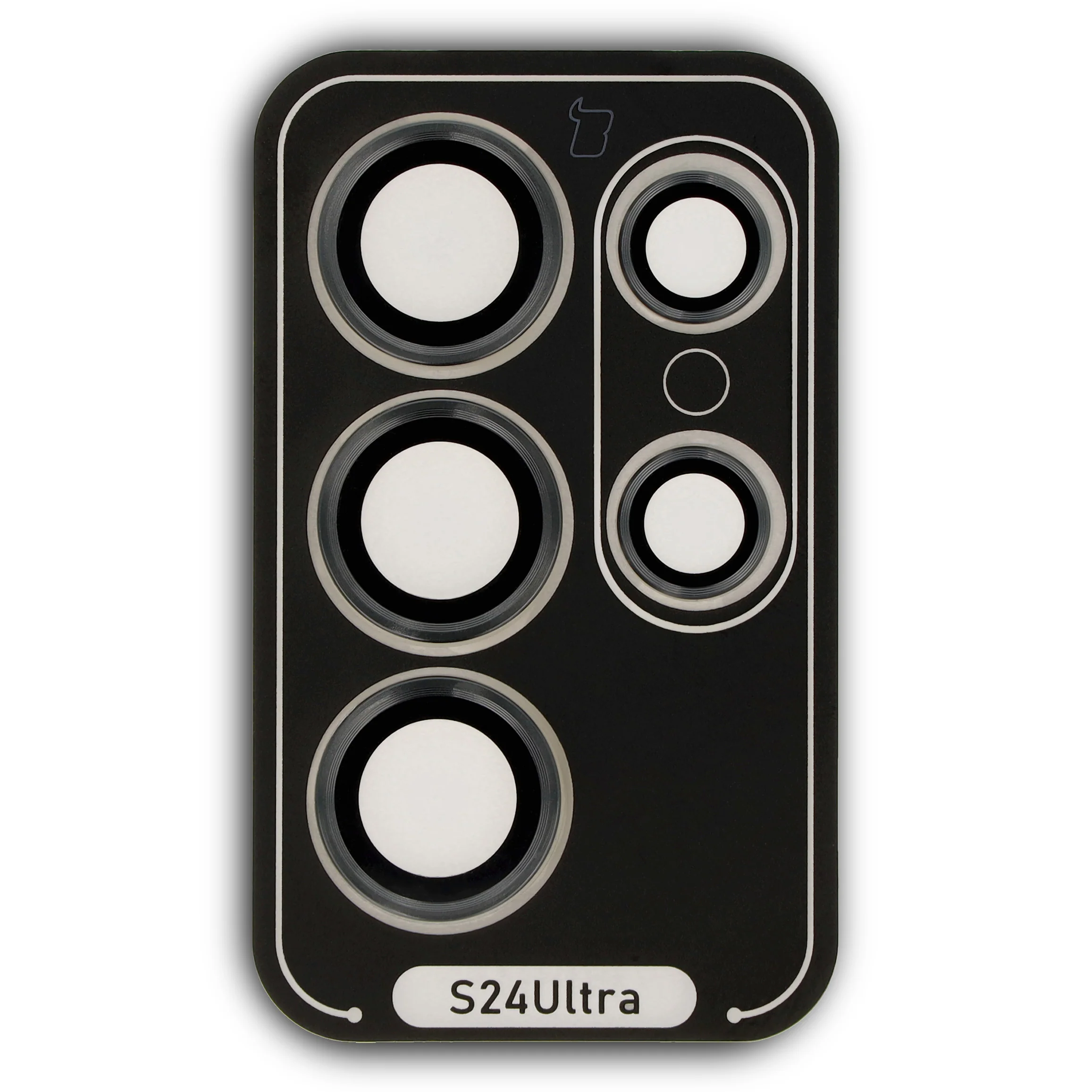 Gehärtetes Glas für die Kamera mit Applikator für Galaxy S24 Ultra, Bizon Glass Snap Lens, 1 Set, Schwarzer Rahmen - Image 2