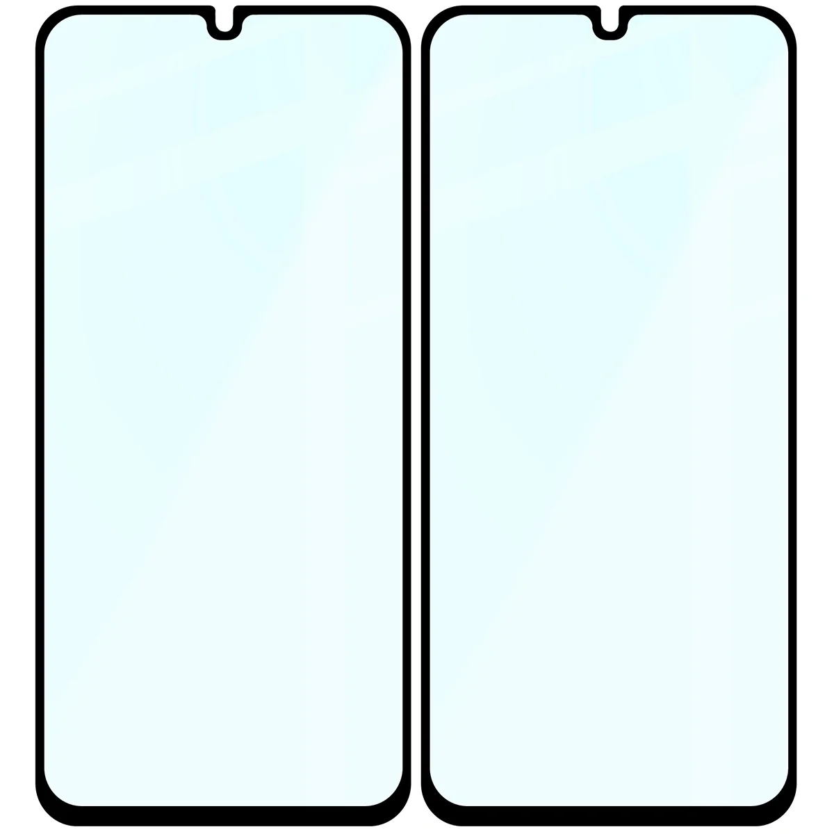 Gehärtetes Glas für Galaxy A15 4G/5G / A25 5G / M15 5G, Bizon Glass Edge Duo, Schwarzer Rahmen, 2 Stück - Image 4