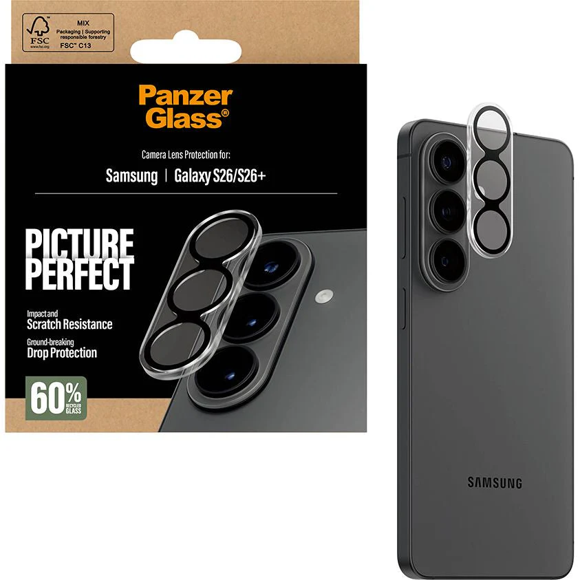 Gehärtetes Glas für Galaxy S26 Plus / S26, PanzerGlass PicturePerfect Camera Lens Protector, Transparent