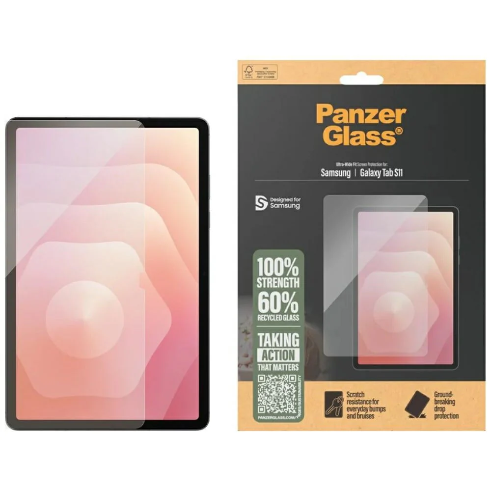 Gehärtetes Glas für Galaxy Tab S11, PanzerGlass Ultra-Wide Fit, Transparent - Image 2