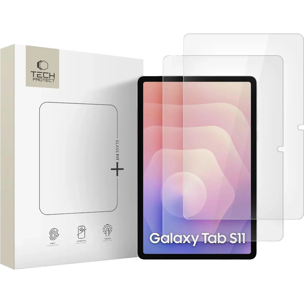 Gehärtetes Glas für Galaxy Tab S11, Tech-Protect Glass Fit Plus, 2 Stück - Image 2