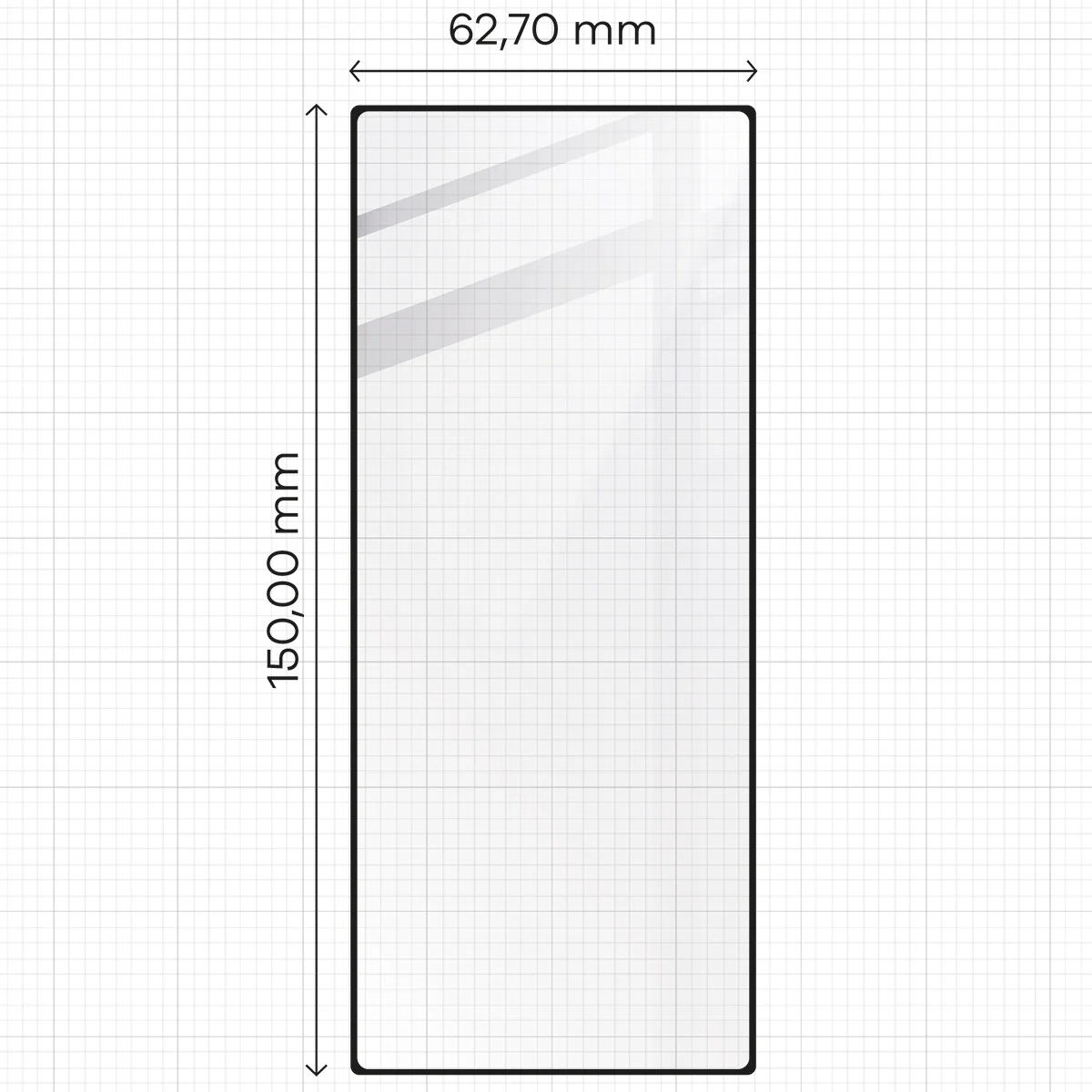 Gehärtetes Glas für Galaxy Z Fold6, Bizon Glass Edge, schwarzer Rahmen - Image 2