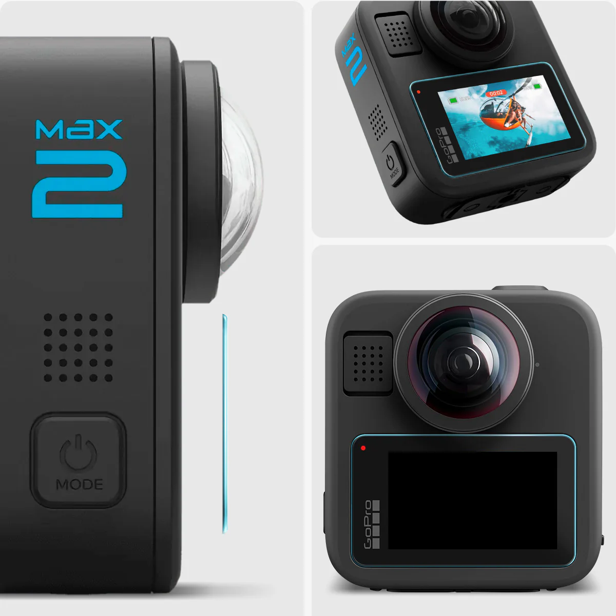 Gehärtetes Glas für GoPro MAX 2, Spigen Glas.tR Slim, 2 Stück - Image 9
