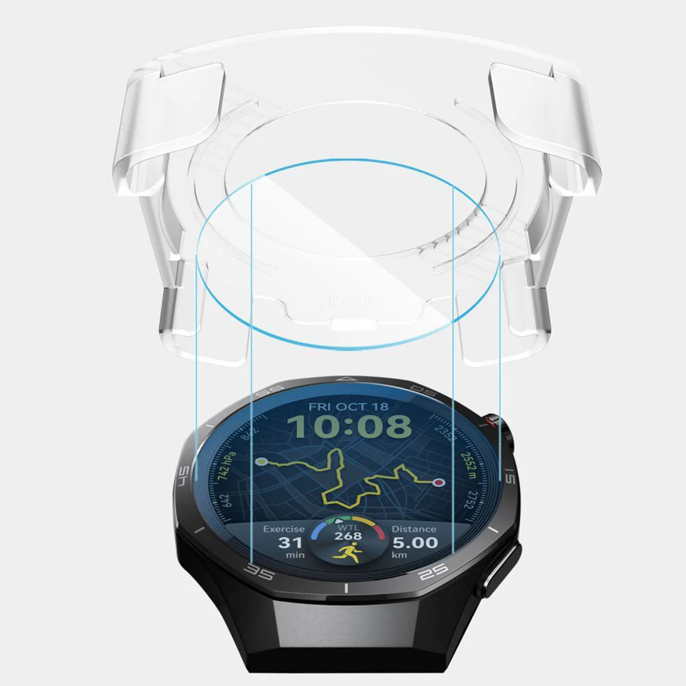 Gehärtetes Glas für Huawei Watch GT 5 Pro 46mm, Tech-Protect Easy Set Plus, mit Applikator, 2 Stück - Image 4