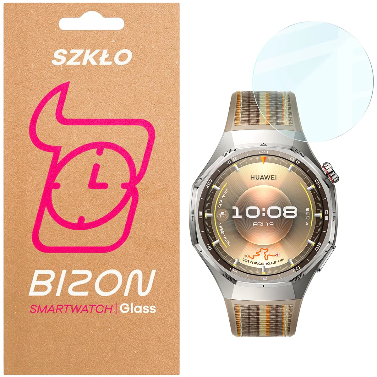 Gehärtetes Glas für Huawei Watch GT6 Pro 46 mm, Bizon Glass Watch Clear, Transparent
