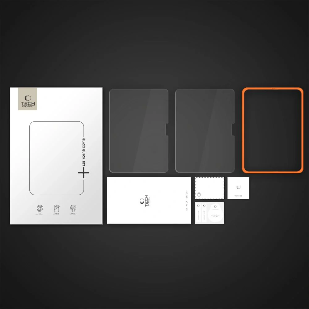 Gehärtetes Glas für iPad Air 11" M4/M3/M2, Tech-Protect Easy Set Plus, mit Applikator, 2 Stück - Image 4