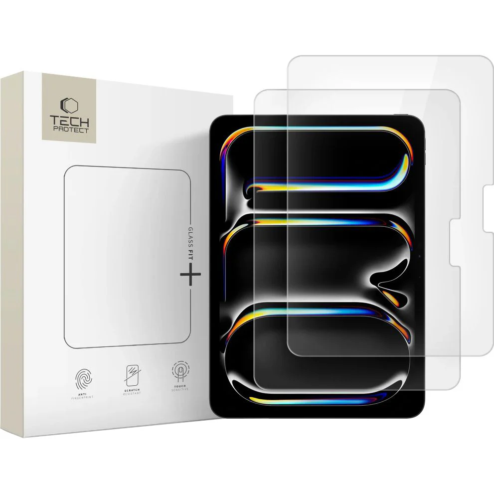 Gehärtetes Glas für iPad Air 13" M4/M3/M2, Pro 13" 2025 / 2024, Tech-Protect Glass Fit Plus, 2 Stück - Image 2