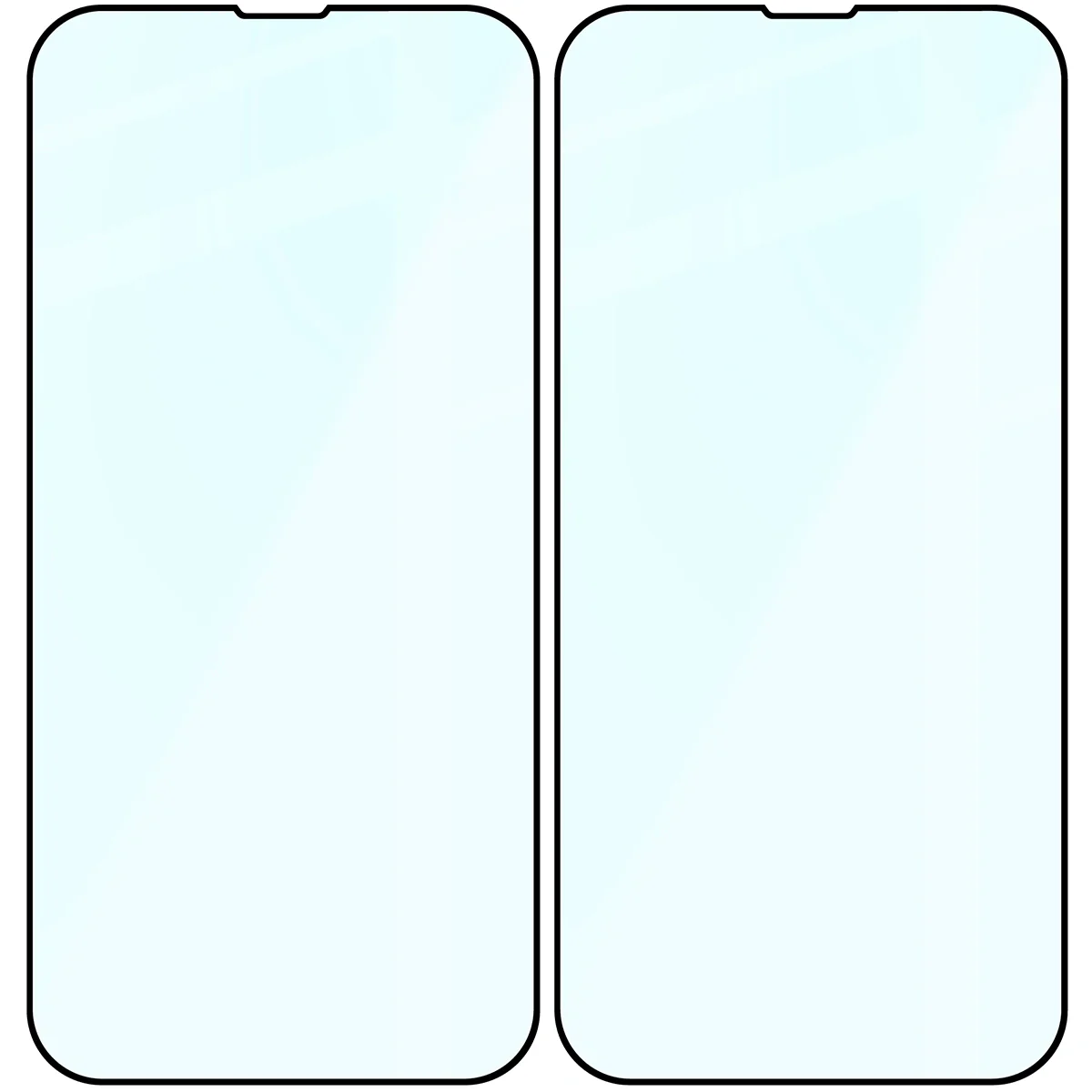 Gehärtetes Glas für iPhone 14 Plus / 13 Pro Max, Bizon Glass Edge Duo, Schwarzer Rahmen, 2 Stück - Image 4