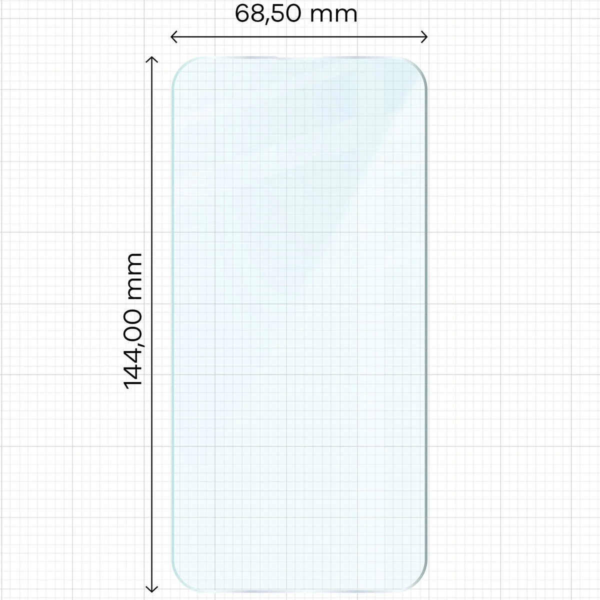 Gehärtetes Glas für iPhone 14 Pro, Bizon Glass Clear Duo, 2 Stück - Image 2