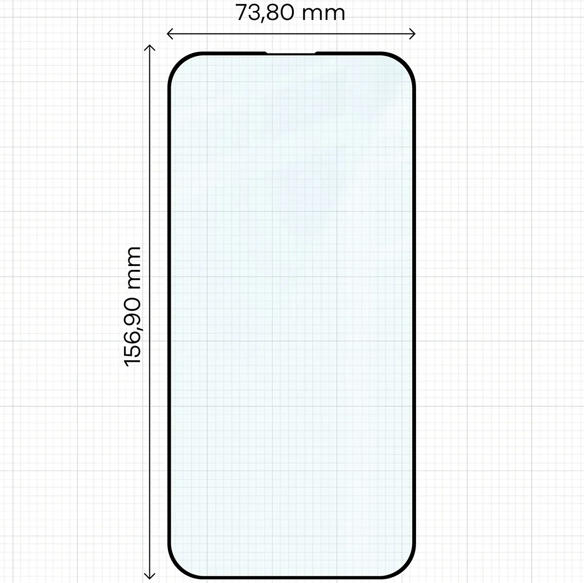 Gehärtetes Glas für iPhone 15 Pro Max, Bizon Glass Edge Duo, Schwarzer Rahmen, 2 Stück - Image 2
