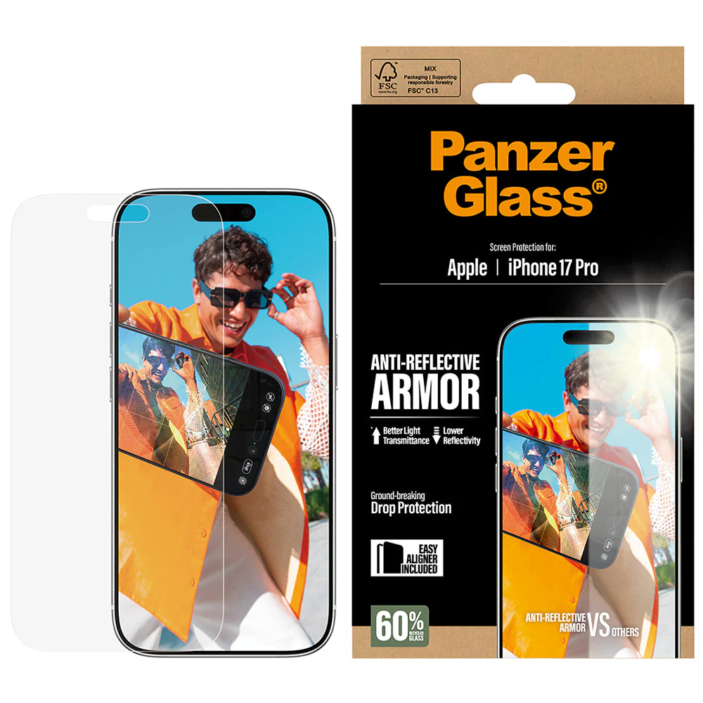 Gehärtetes Glas für iPhone 17 Pro, PanzerGlass Anti-Reflective Armor EasyAligner - Image 3