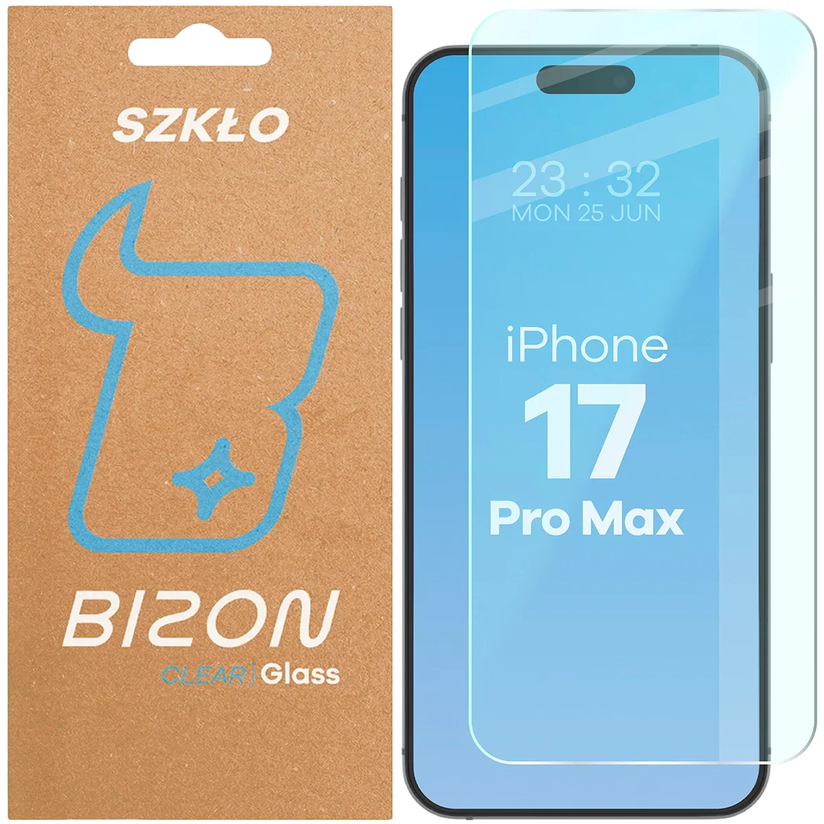Gehärtetes Glas für iPhone 17 Pro Max, Bizon Glass Clear