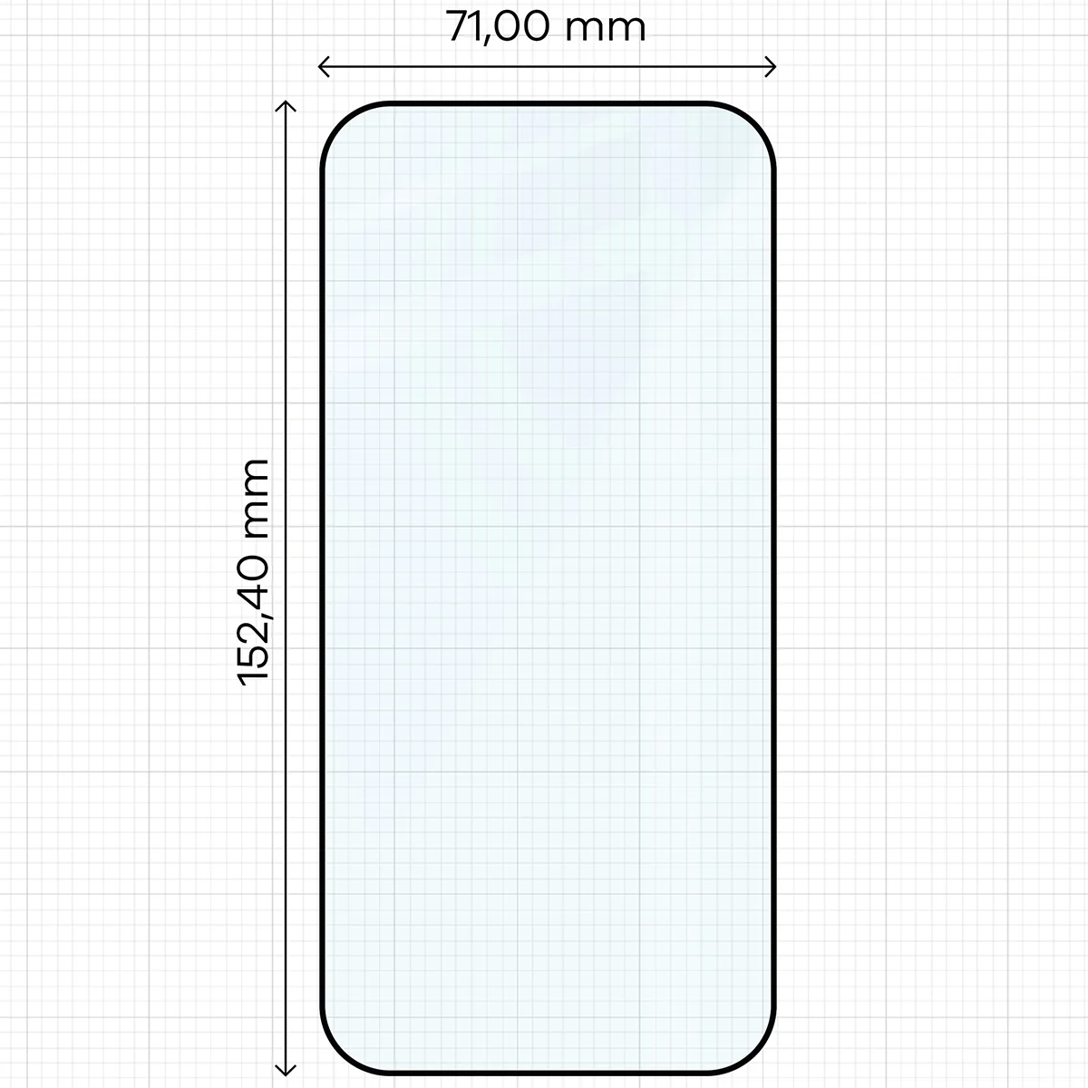 Gehärtetes Glas für iPhone Air, Bizon Glass Edge, Schwarzer Rahmen - Image 2