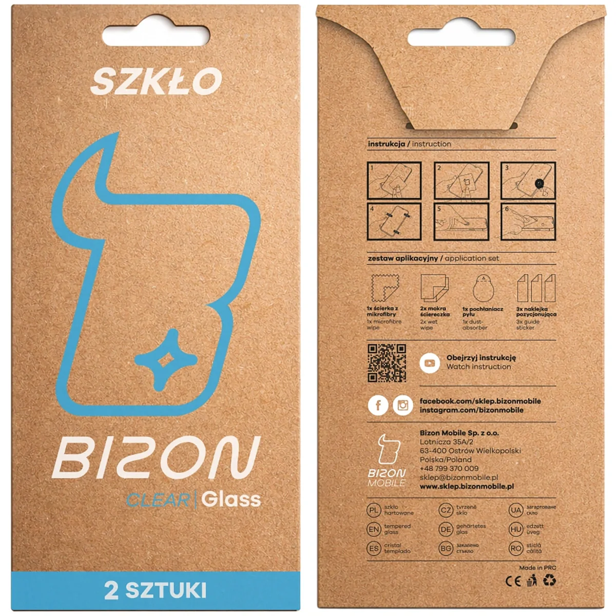 Gehärtetes Glas für Motorola Moto G15 / G15 Power / G05 / E15 / G56 5G, Bizon Glass Clear Duo, 2 Stück - Image 5