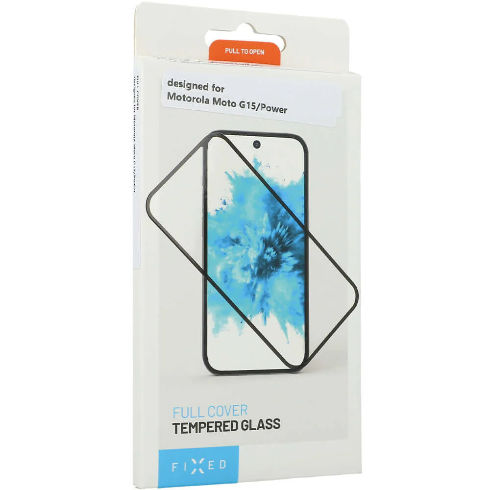 Gehärtetes Glas für Motorola Moto G15 / Power, Fixed Full Cover 2.5D Tempered Glass, Schwarzen Rahmen - Image 4