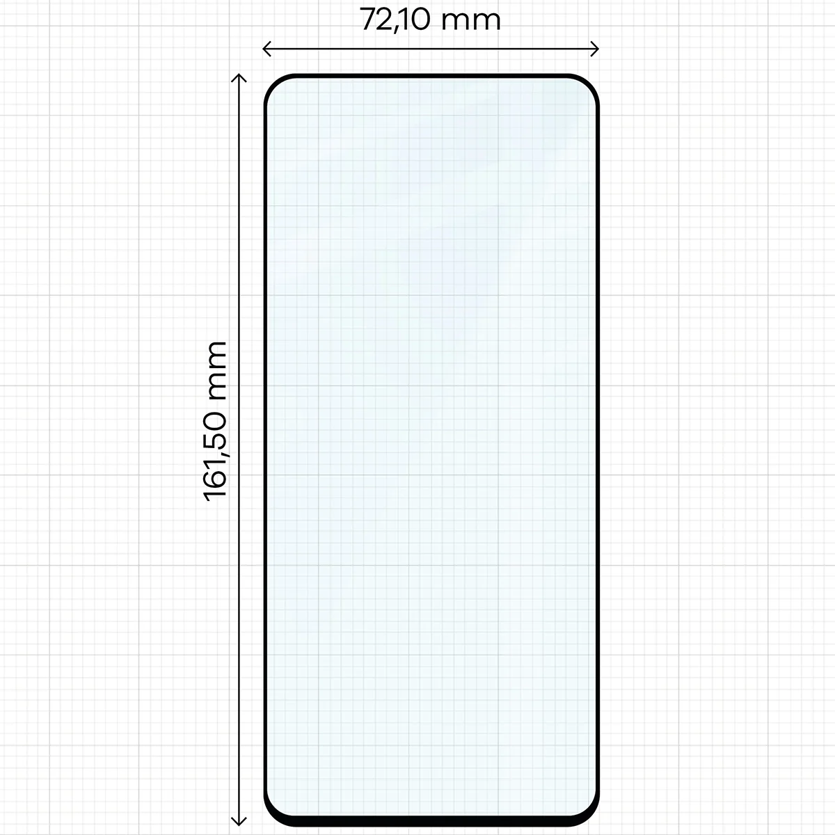 Gehärtetes Glas für Motorola Moto G57 Power / G67 Power, Bizon Glass Edge, Schwarzer Rahmen - Image 2