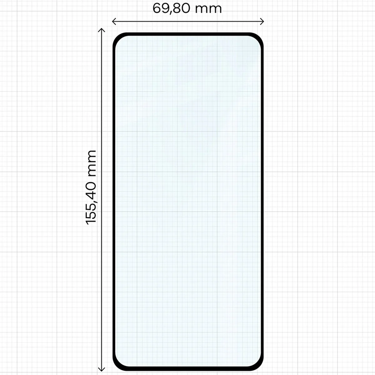 Gehärtetes Glas für Motorola Moto G84 5G, Bizon Glass Edge Duo, Schwarzer Rahmen, 2 Stück - Image 2