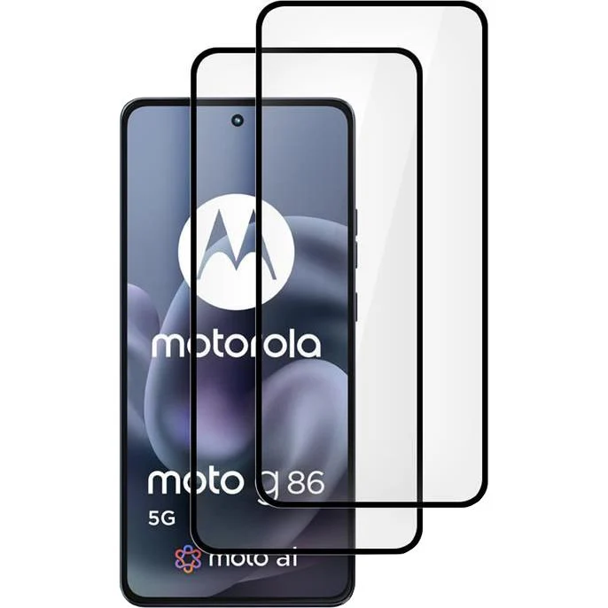 Gehärtetes Glas für Motorola Moto G86 5G / G86 Power 5G, Tech-Protect Glass Fit Plus, 2 Stück, Schwarzer Rahmen - Image 2