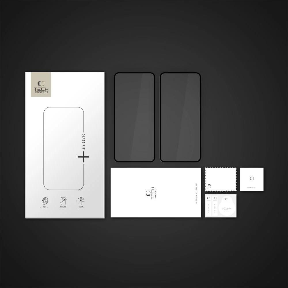 Gehärtetes Glas für Motorola Moto G86 5G / G86 Power 5G, Tech-Protect Glass Fit Plus, 2 Stück, Schwarzer Rahmen - Image 4