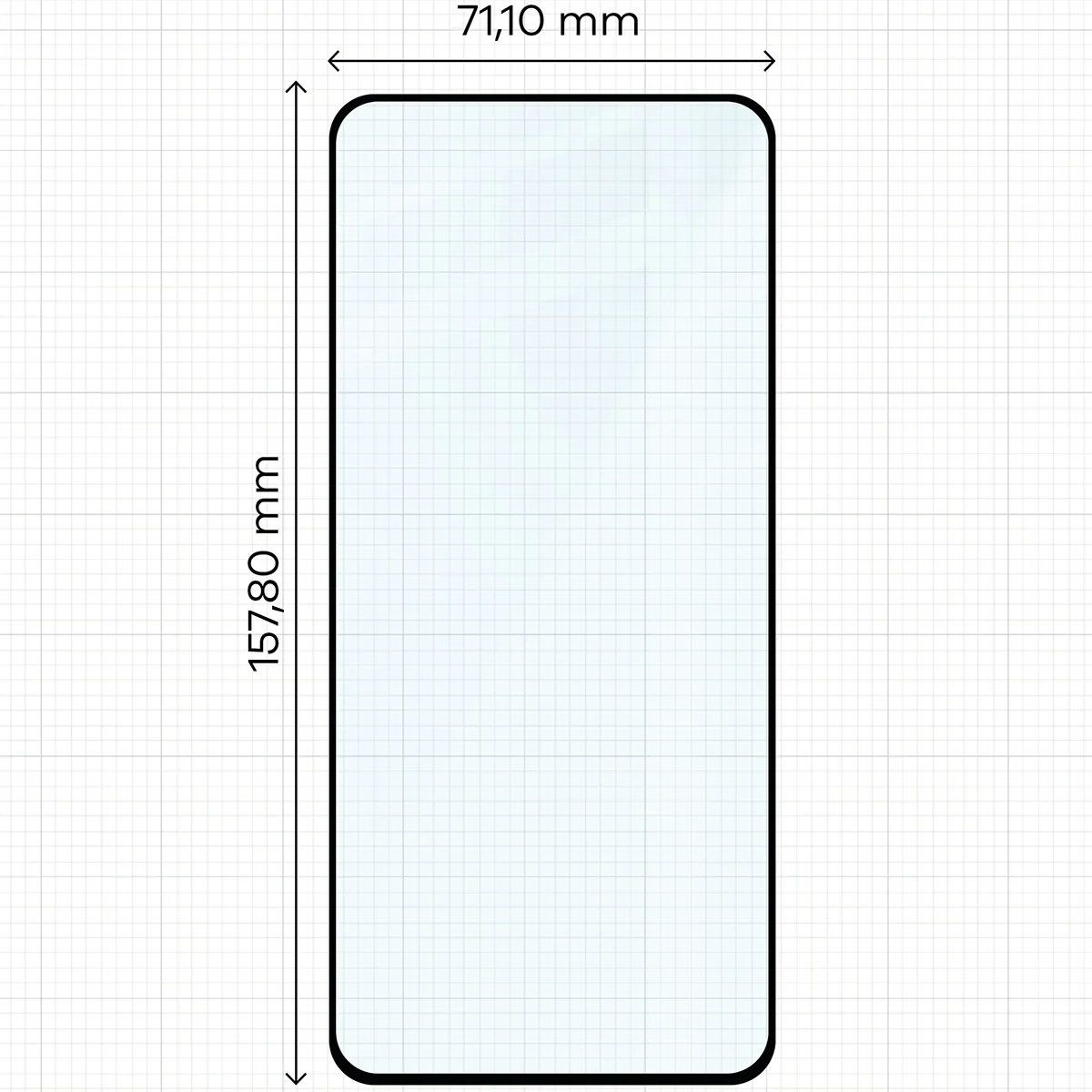 Gehärtetes Glas für Motorola Moto G86 5G / G86 Power 5G, Bizon Glass Edge, Schwarzer Rahmen - Image 2