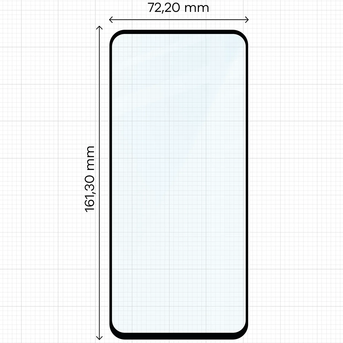 Gehärtetes Glas für Realme C71 4G, Bizon Glass Edge, Schwarzer Rahmen - Image 2