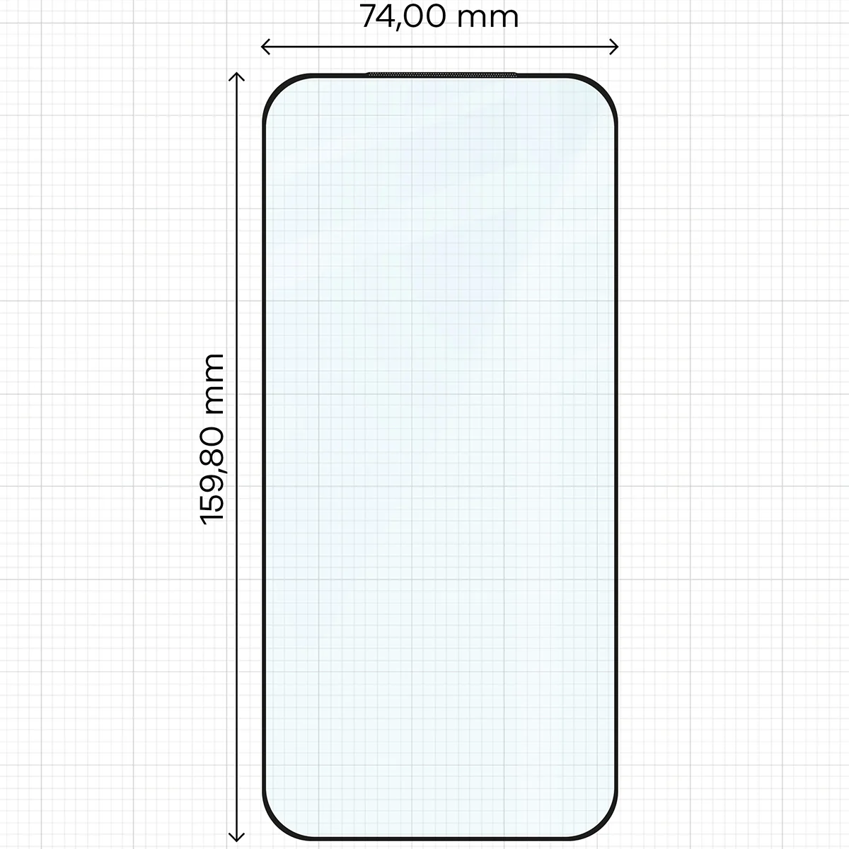 Gehärtetes Glas für Realme GT 8 / 8 Pro, Bizon Glass Edge, Schwarzer Rahmen - Image 2
