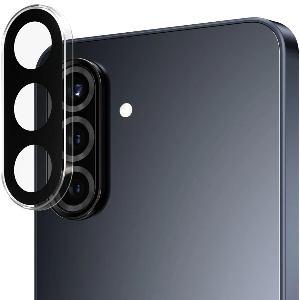 Gehärtetes Glas für Samsung Galaxy A56 5G, PanzerGlass Hoops Lens Protector, Transparent-Schwarz