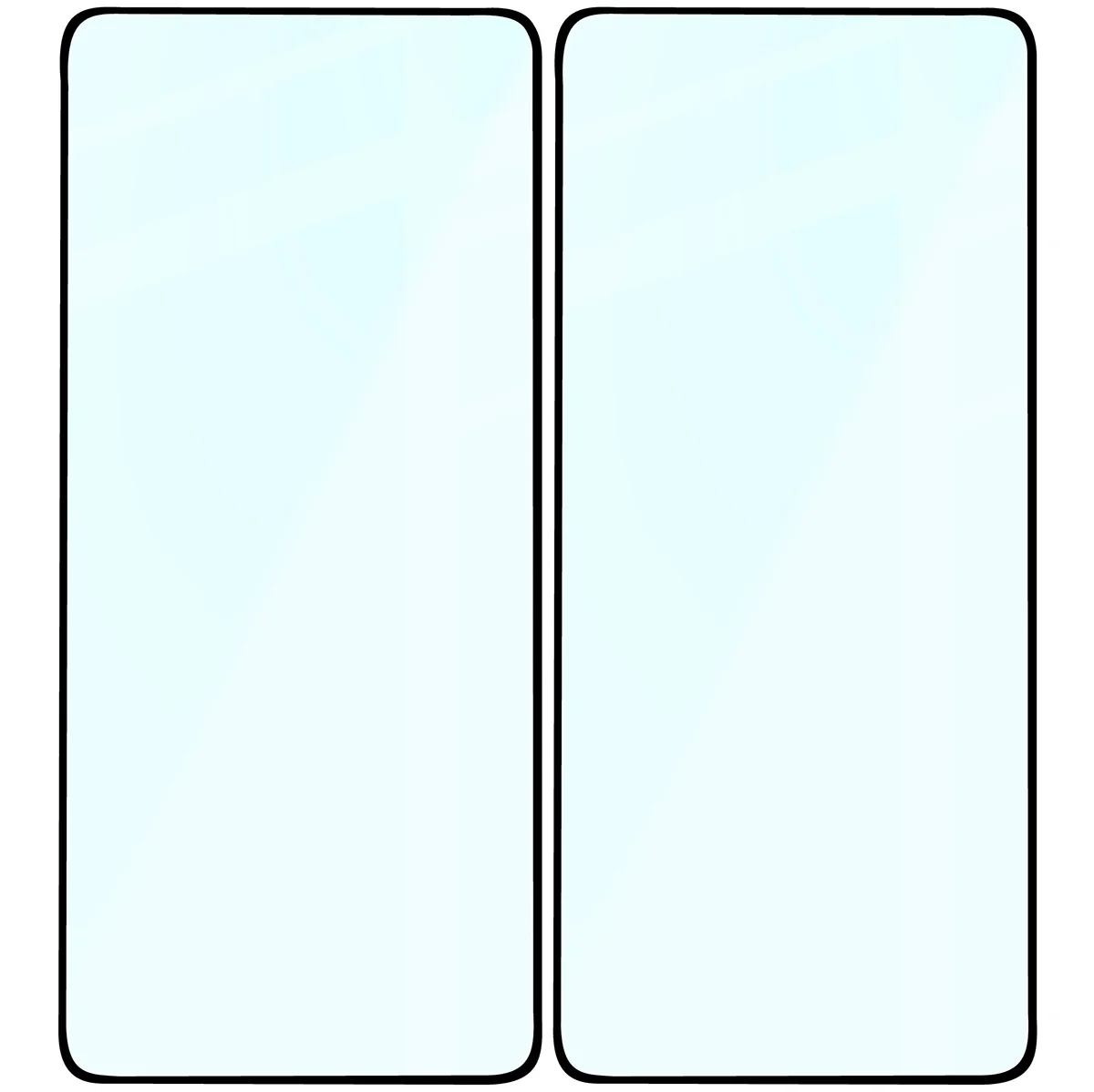 Gehärtetes Glas für Xiaomi 14T Pro, Bizon Glass Edge Duo, Schwarzer Rahmen, 2 Stück - Image 4