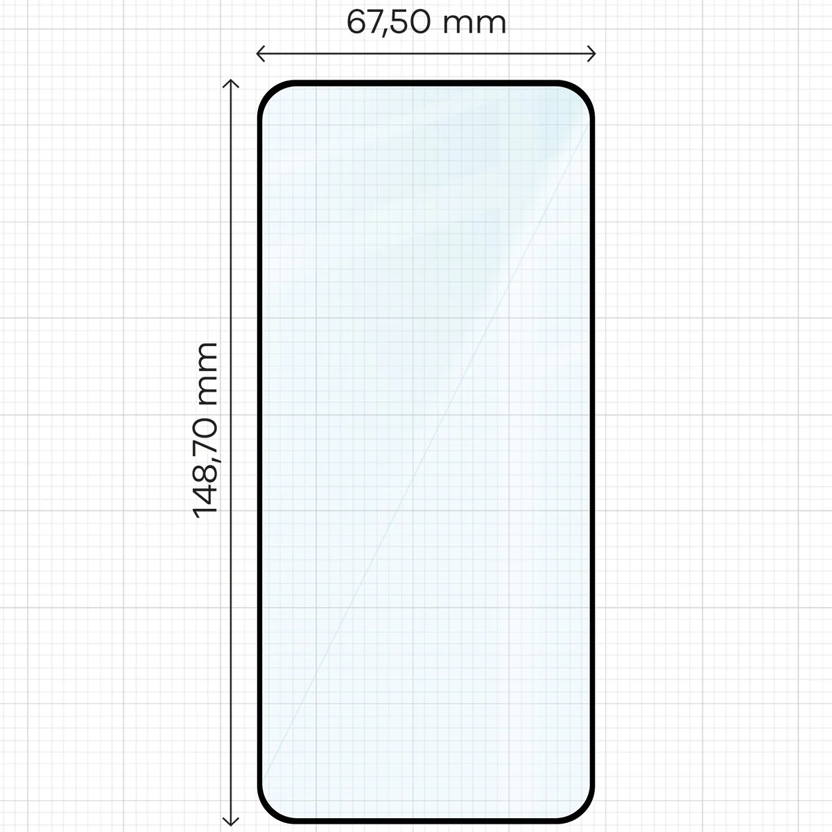 Gehärtetes Glas für Xiaomi 15, Bizon Glass Edge, Schwarzer Rahmen - Image 2