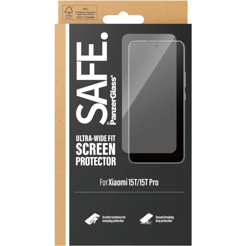 Gehärtetes Glas für Xiaomi 15T / 15T Pro, SAFE by PanzerGlass Ultra-Wide Fit, Transparent - Image 4