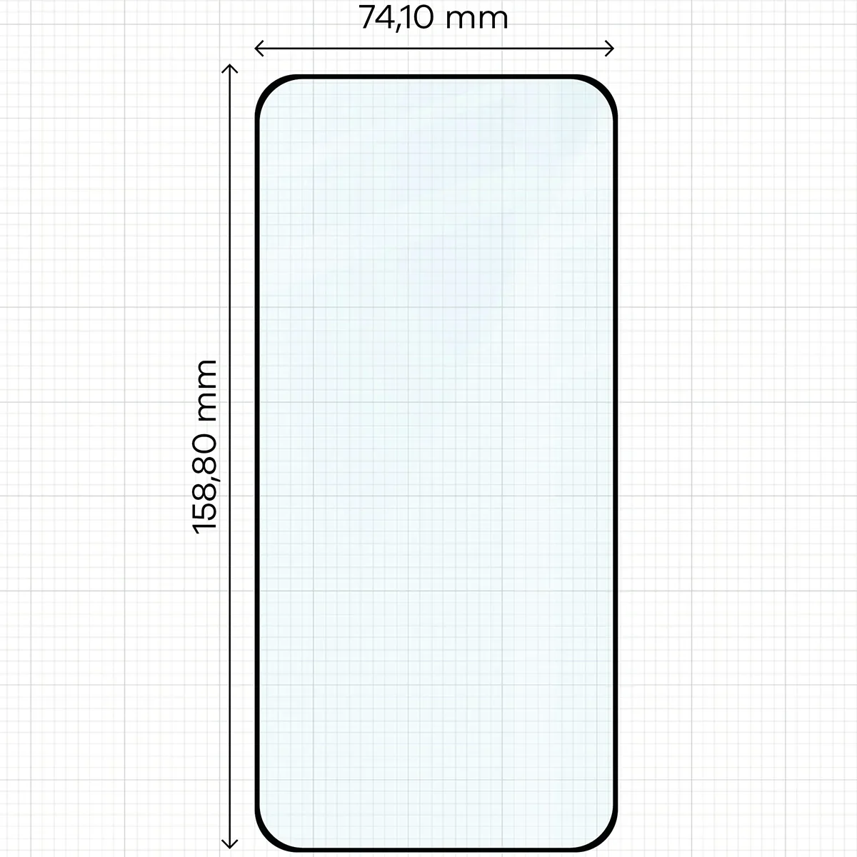 Gehärtetes Glas für Xiaomi POCO F7, Bizon Glass Edge Duo, Schwarzer Rahmen, 2 Stück - Image 2