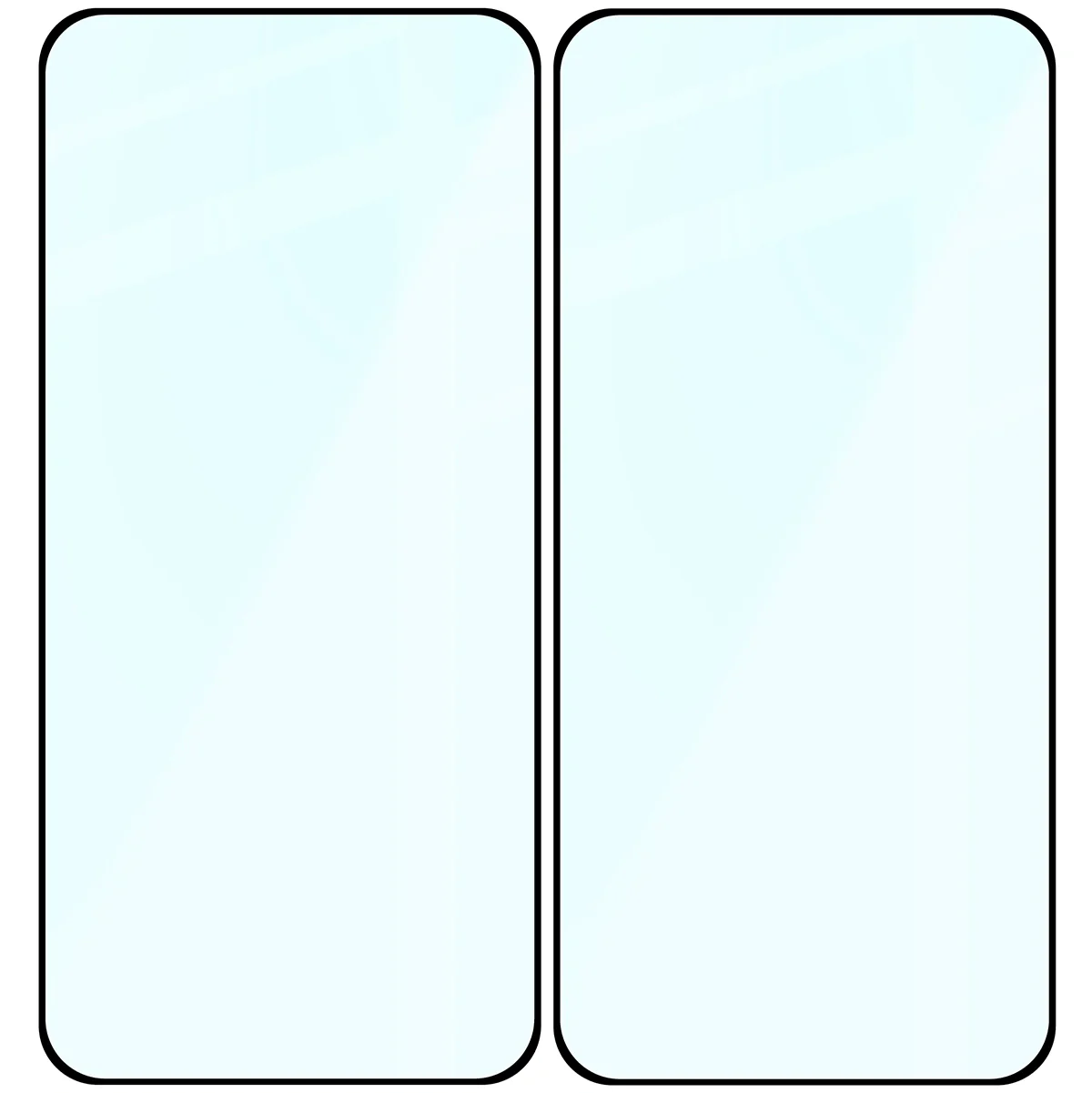 Gehärtetes Glas für Xiaomi POCO F7, Bizon Glass Edge Duo, Schwarzer Rahmen, 2 Stück - Image 4