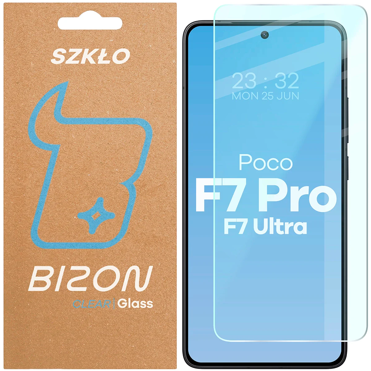 Gehärtetes Glas für Xiaomi Poco F7 Pro / F7 Ultra, Bizon Glass Clear
