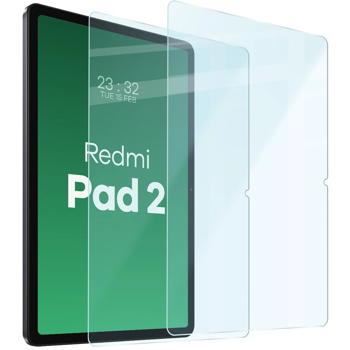 Gehärtetes Glas für Xiaomi Redmi Pad 2, Bizon Glass Tab Clear Duo, 2 Stück
