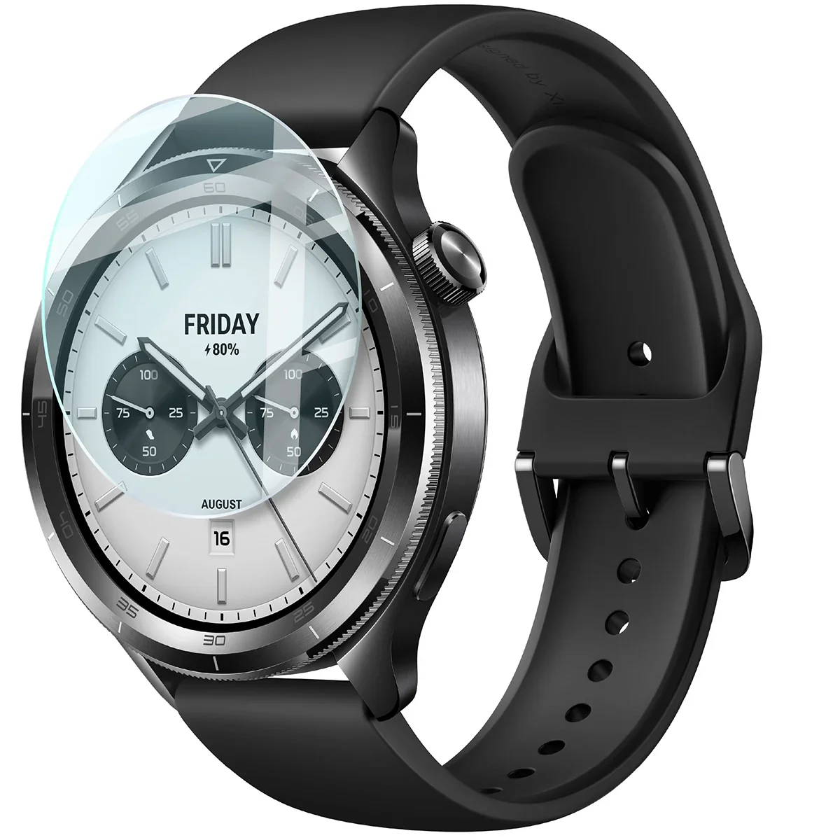 Gehärtetes Glas für Xiaomi Watch S4, Bizon Glass Watch Clear, Transparent - Image 3