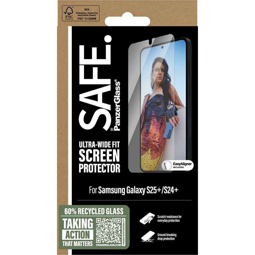 Gehärtetes Glas mit Applikator für Galaxy S25 Plus / S24 Plus, Safe by PanzerGlass Ultra-Wide Fit Easy Aligner - Image 5
