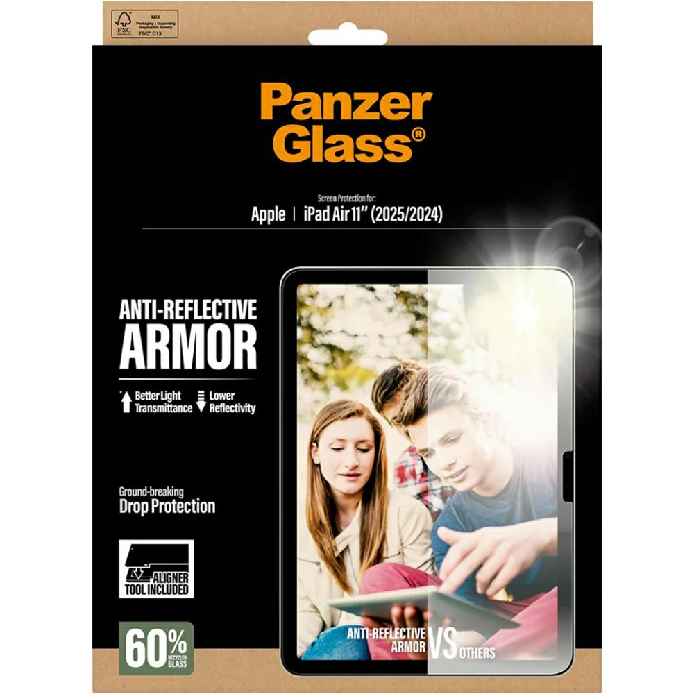 Gehärtetes Glas mit Applikator für iPad Air 11" M4/M3/M2, PanzerGlass Anti-Reflective Armor FastFit - Image 5