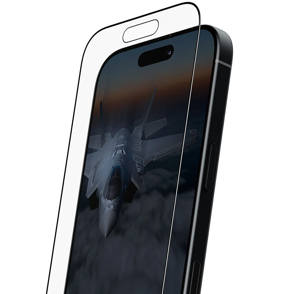 Gehärtetes Glas mit Applikator für iPhone 17 / 16 Pro, PanzerGlass Stealth Ultra-Wide Fastfit - Image 4